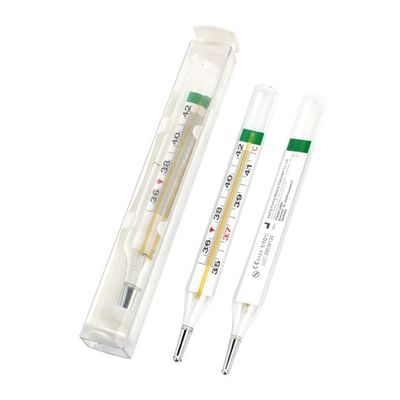 의료 적색 액체 유리 겨드랑이 직관 구강 온도 측정기 맞춤형 OEM 지원