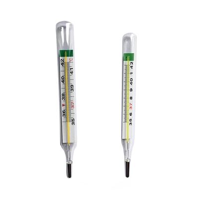 의료 적색 액체 유리 겨드랑이 직관 구강 온도 측정기 맞춤형 OEM 지원
