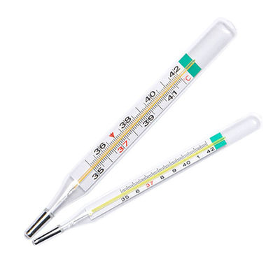 OEM 지원 클리닉 유리 구강 직관 부근용 수은 없는 스케일 온도 측정기