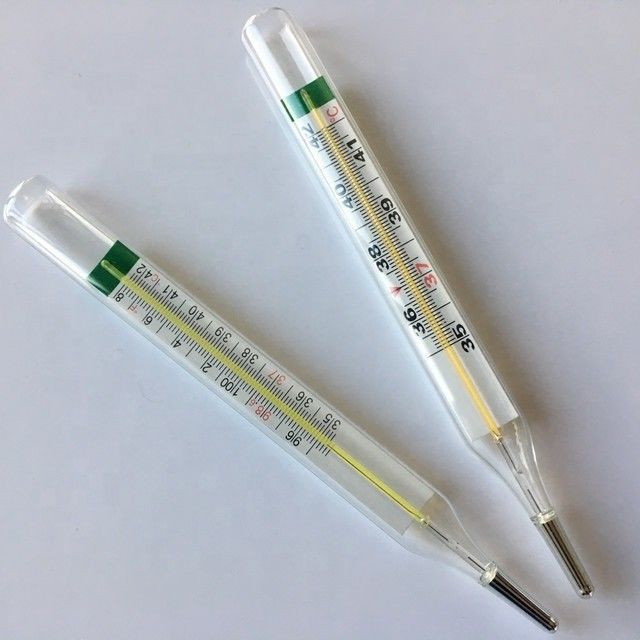 유리 온도계 CE 승인 높은 정확성 41°C 0.1°C 및 0.15°C 방수